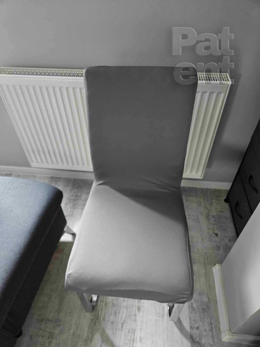 Pokrowce na krzesła uniwersalne elastyczne 6 sztuk szare komplet