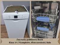 Zmywarka podblatowa Bosch, A+, 9 kpl, szer. 45cm, biała, AquaSensor