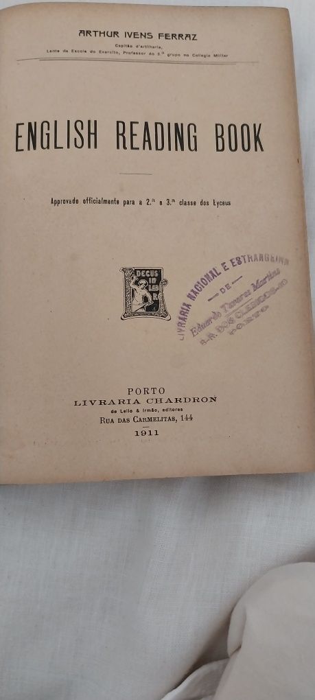 Reading book, Arthur Ivens Ferraz 1912