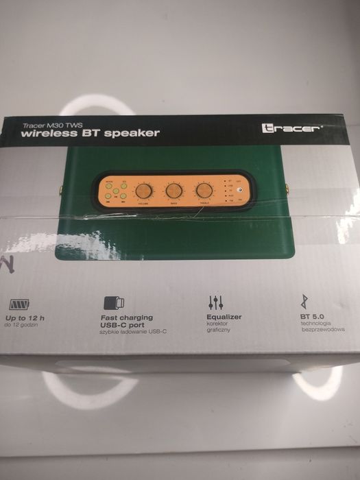 Głośnik Bluetooth Tracer M30 TWS 30W Radio FM Zielony