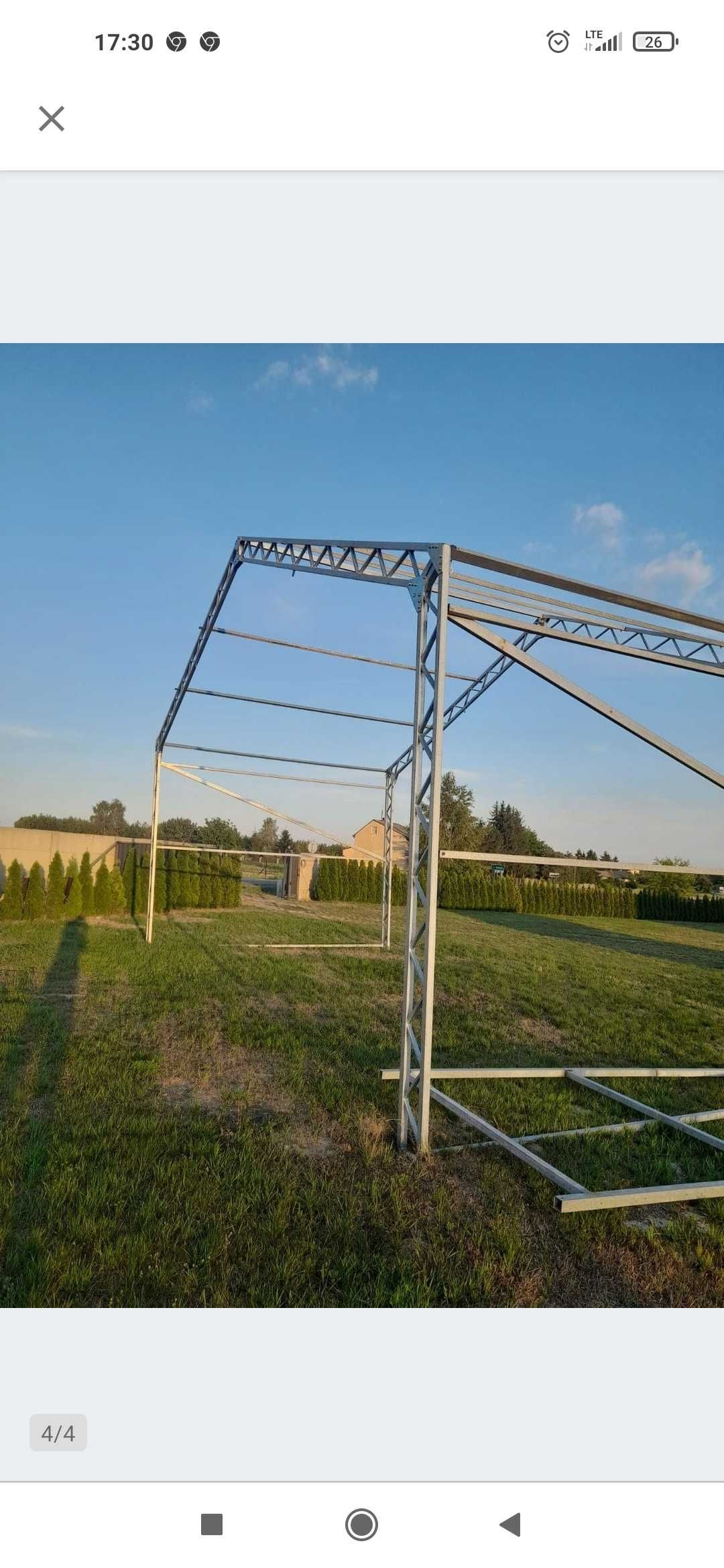 wiata Konstrukcja stalowa ocynkowana 10m x5m x6,5m