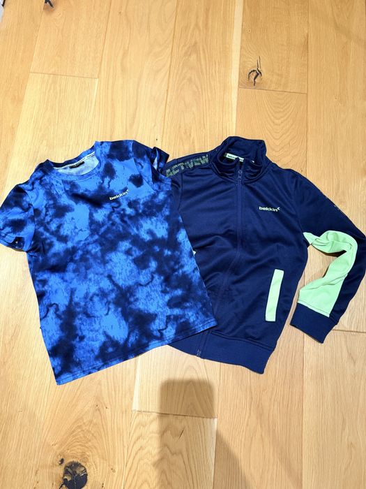 Zestaw chłopięcy bluza i bluzka t-shirt 134 Bekkin