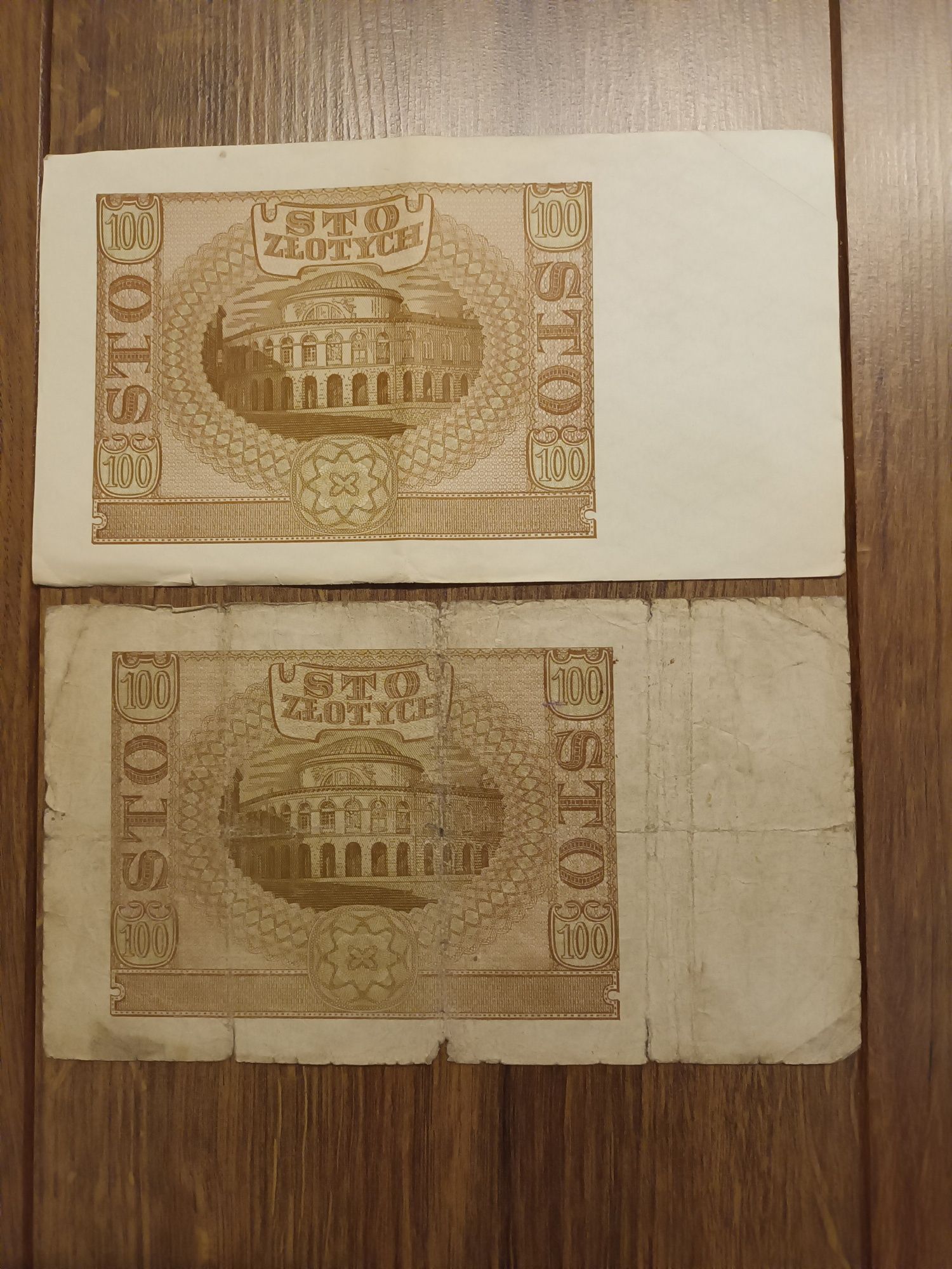 Banknoty 100zl 1940r - 2sztuki