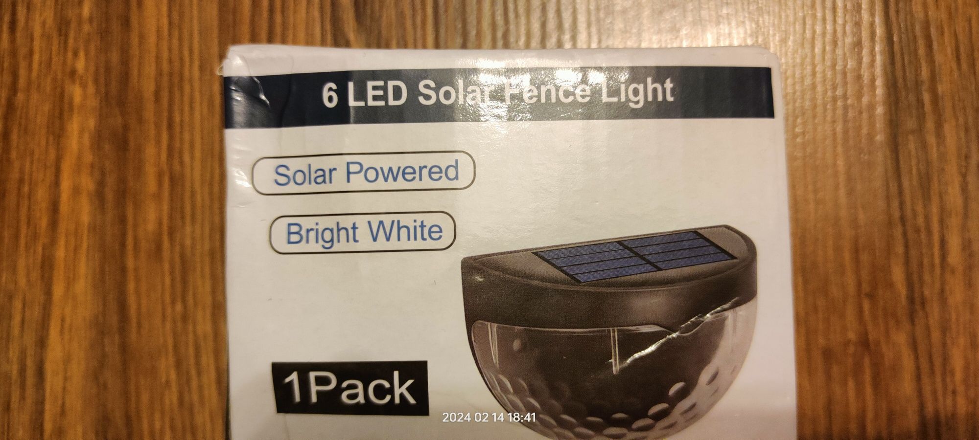 Lampka led, solarna, ładowana słońcem, czujnikiem ruchu, nowa