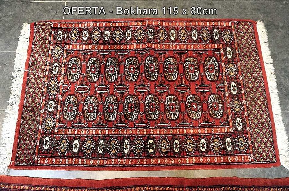 Tapete BOKHARA do Paquistão em Lã com 275 x 184cm +2 Bokhara de oferta