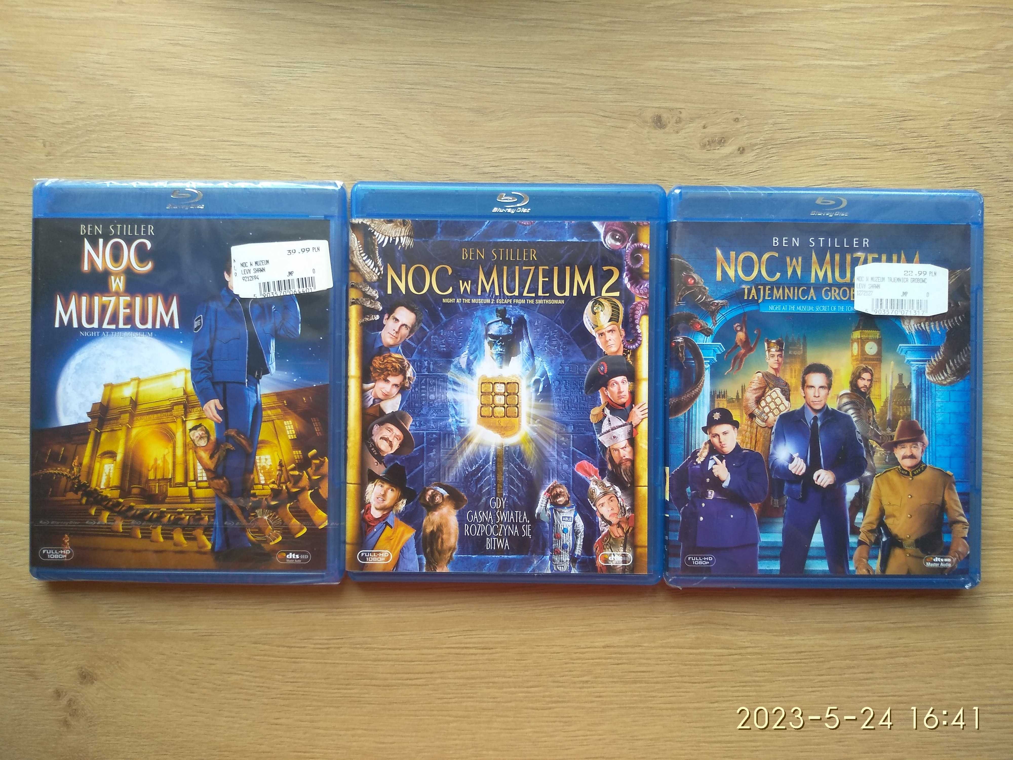 Noc w muzeum 1-3 blu ray polskie napisy i lektor wysyłka gratis