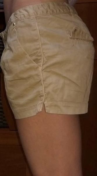 Krótkie spodenki ZARA brązowe, piaskowe super stan