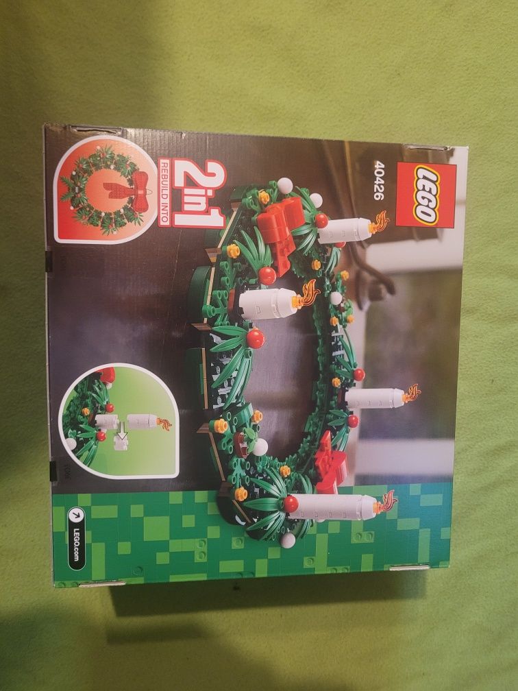 LEGO Okolicznościowe 40426 - Bożonarodzeniowy wieniec 2 w 1