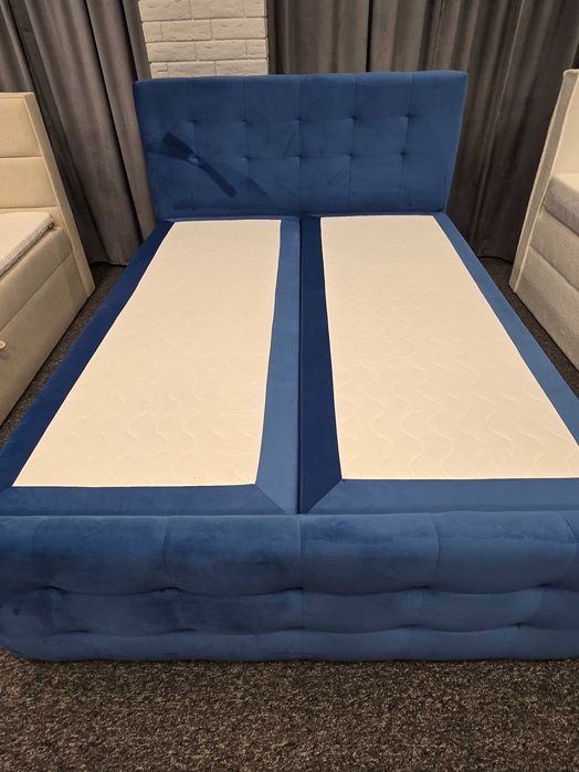 Super Cena Łóżko kontynentalne 160x200 z materacem + 2xpojemnik SZAFIR