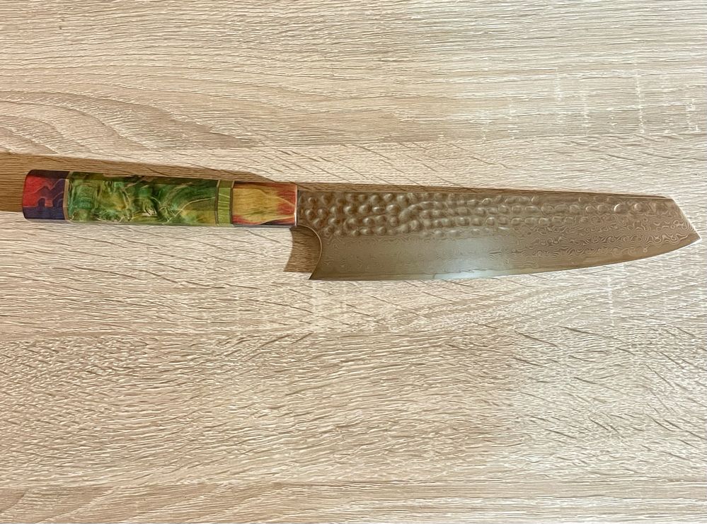 Японский нож Киротсуке, дамасская сталь