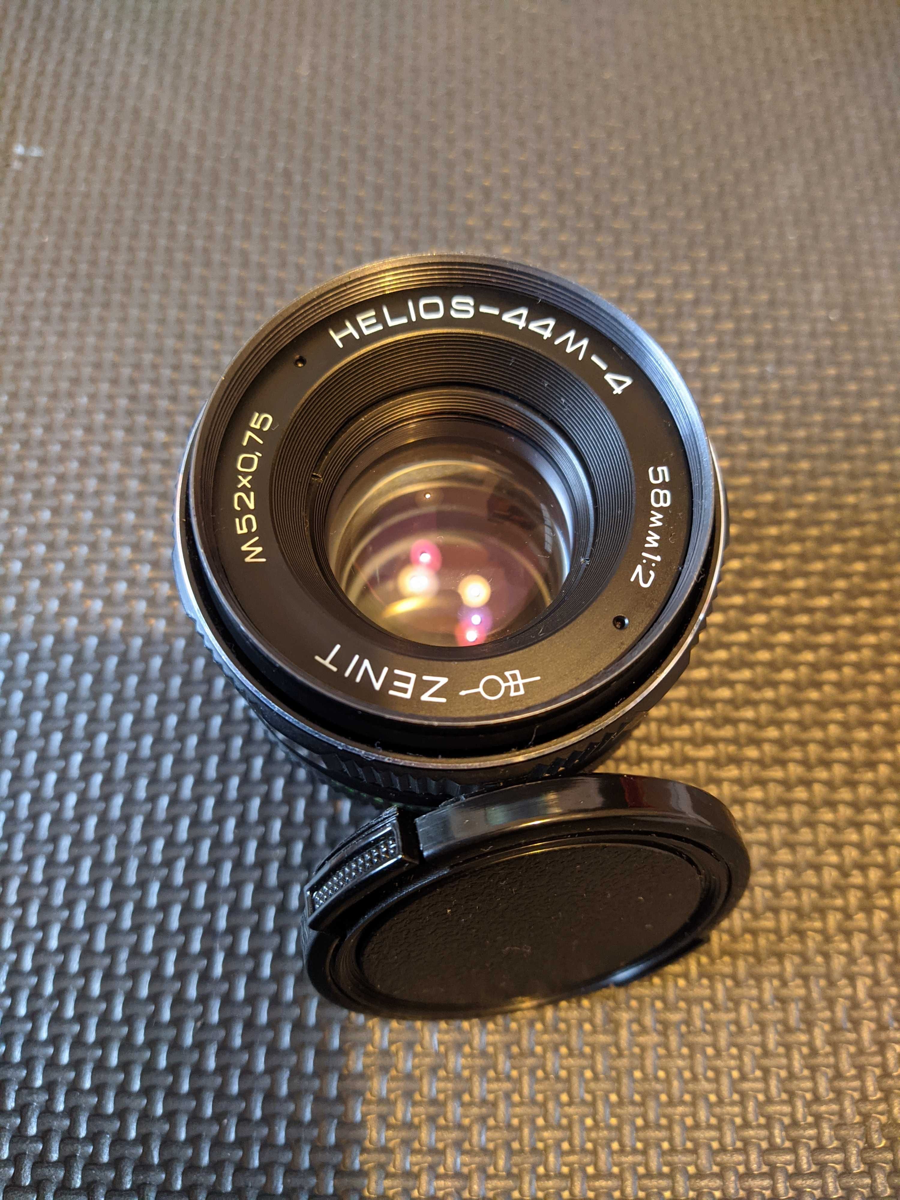 Objetiva lente fotográfica Zenit-44M-4 Helios 58mm f2