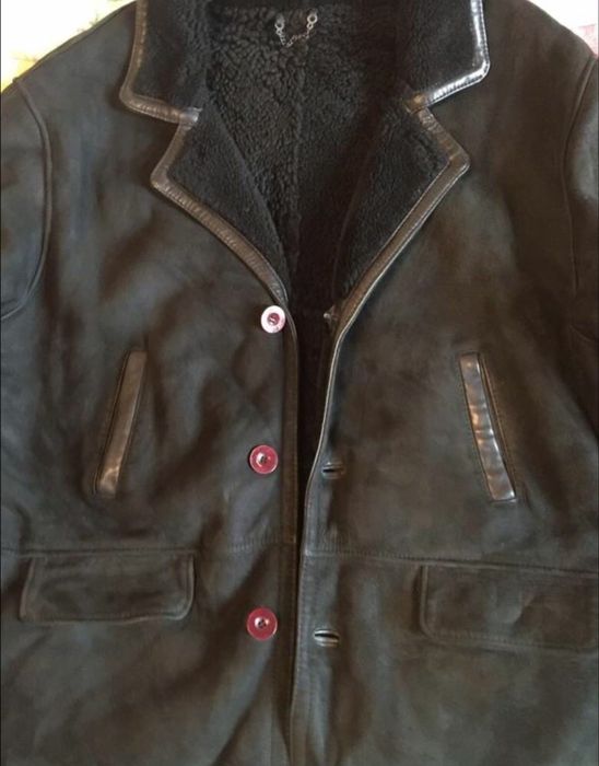 Мужская натуральная дублёнка XXL