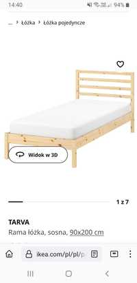 łóżko pojedyncze 90x200 IKEA TARVA drewniane