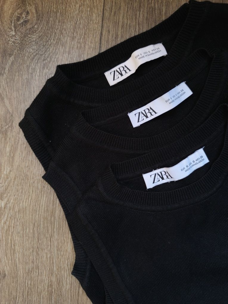 Топ вкорочений майка класична жилетка під в'язку zara