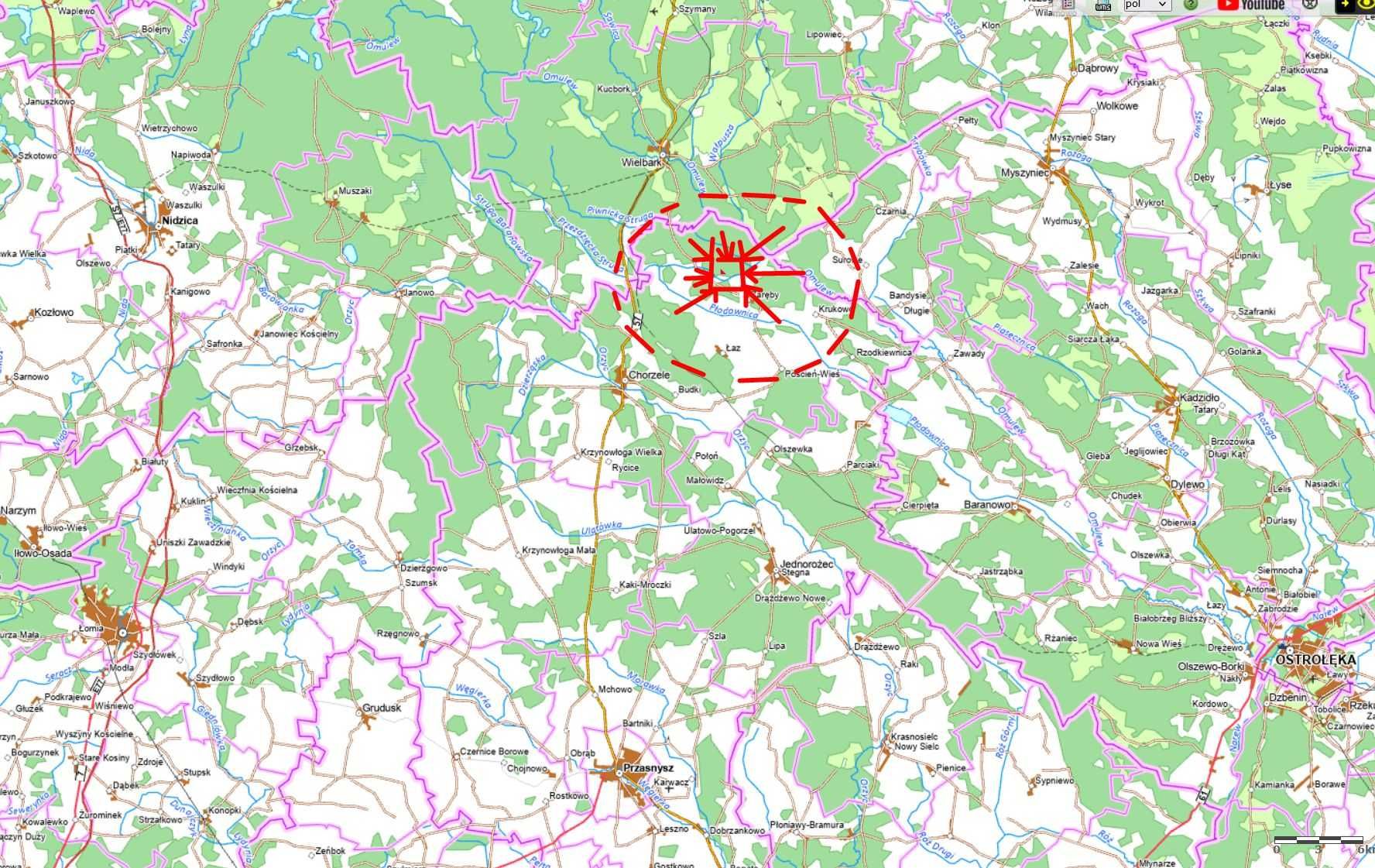 Atrakcyjna działka rekreacyjno - budowlana 2530 m2 na sprzedaż