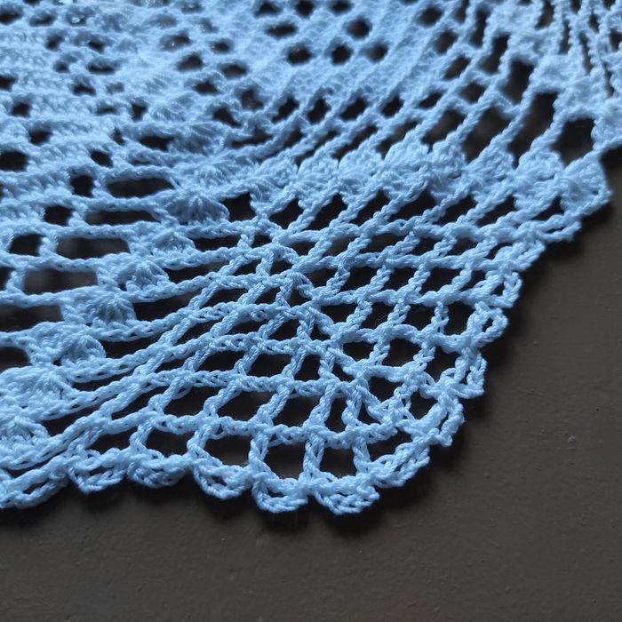 Serweta szydełkowa biała serwetka kordonek gwiazda