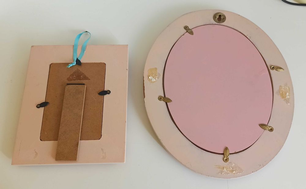 Conjunto espelho + moldura quarto de criança