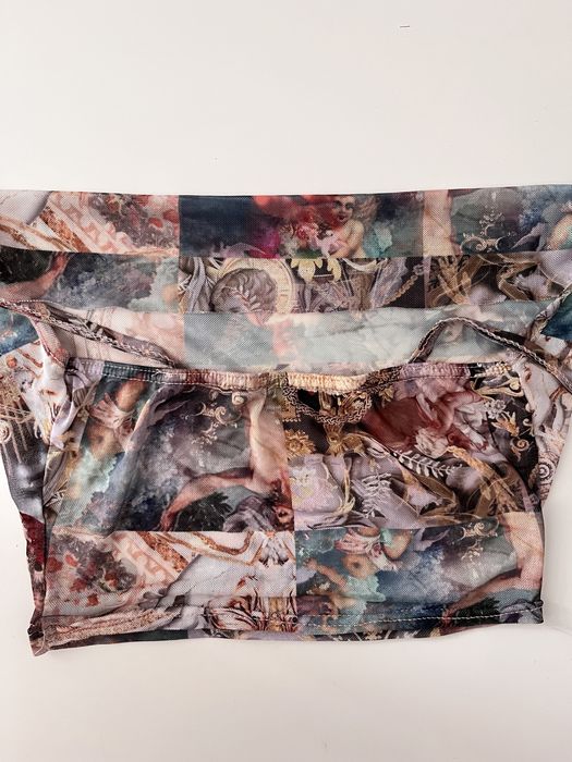 Сітчастий топ з принтом від PLT