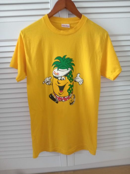 Dole vintage tshirt S M ananas hug a pineapple żółty