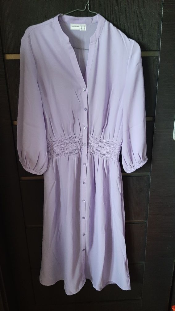 Sukienka midi Bonprix r. 36 lawendowa