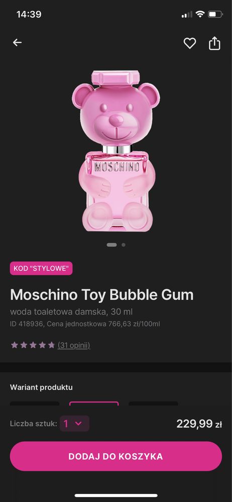 Perfumy moschino toy 2
