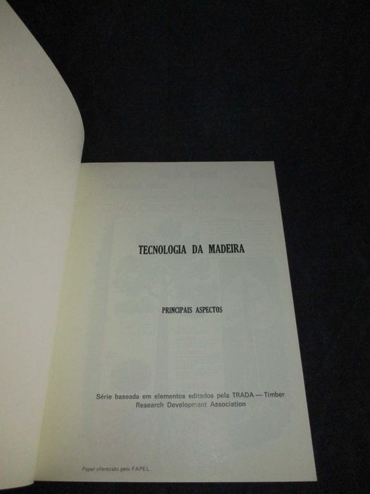 Livro Tecnologia da Madeira Dia da Árvore Dia Florestal Mundial