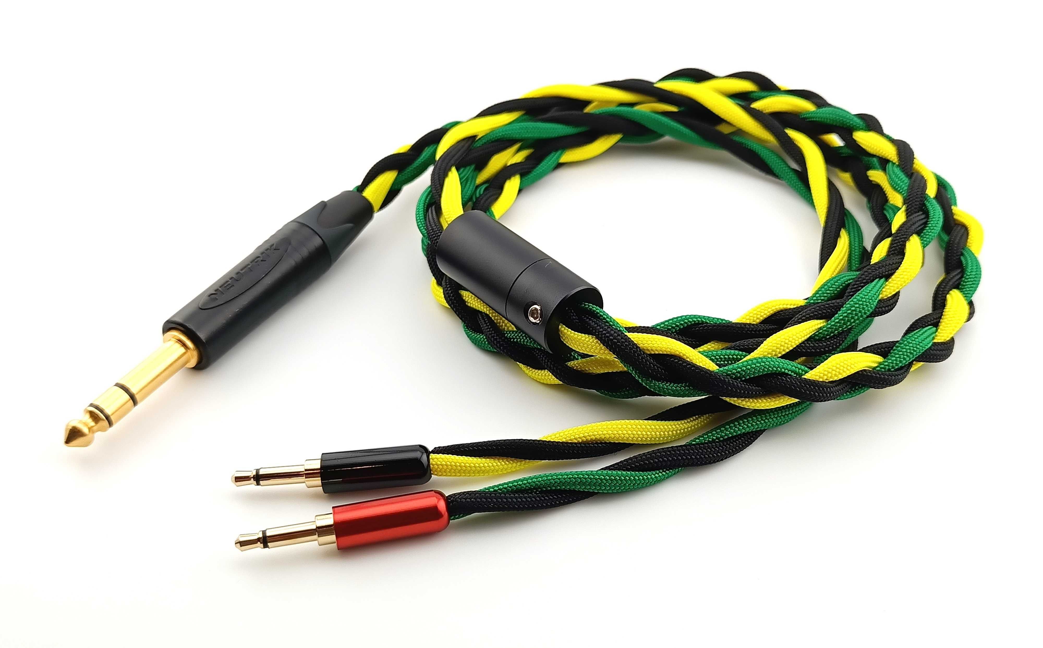 Ręcznie wykonany kabel do słuchawek HIFIMAN warianty, wtyk 6,3mm