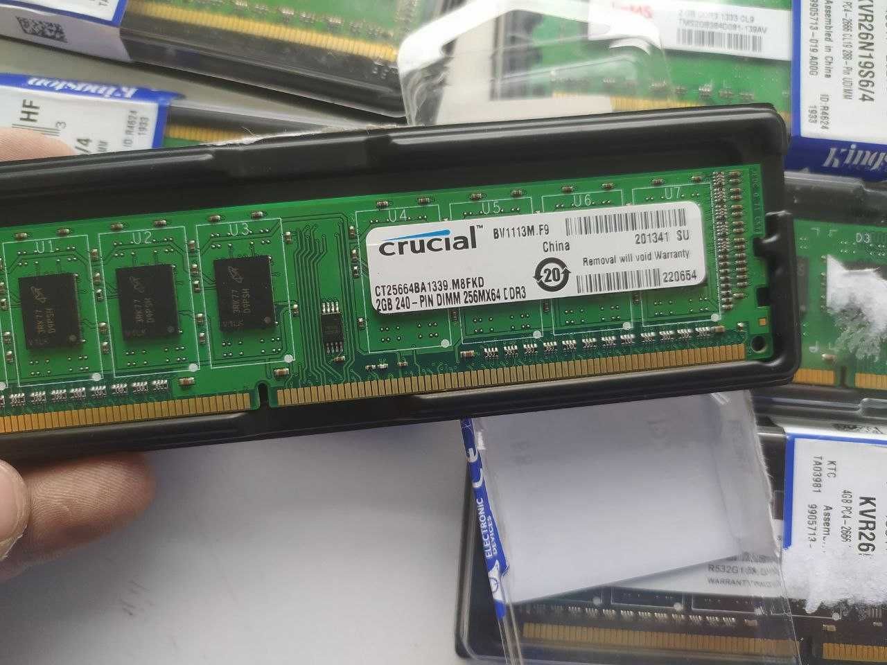 Оперативна пам'ять DDR2/DDR3 різні варіанти на 1-2 Gb від 200 грн