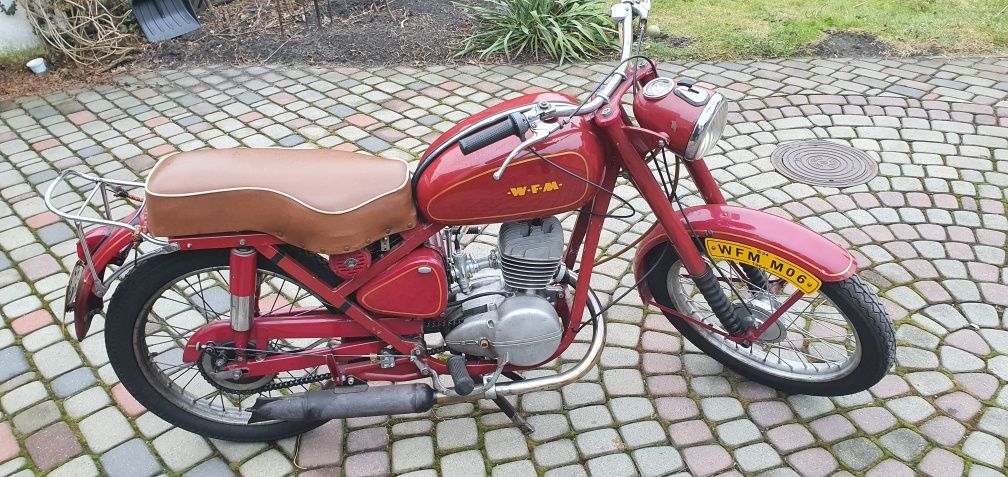 Motocykl WFM M06 123 cm z 1964r. sprawny jeżdżący