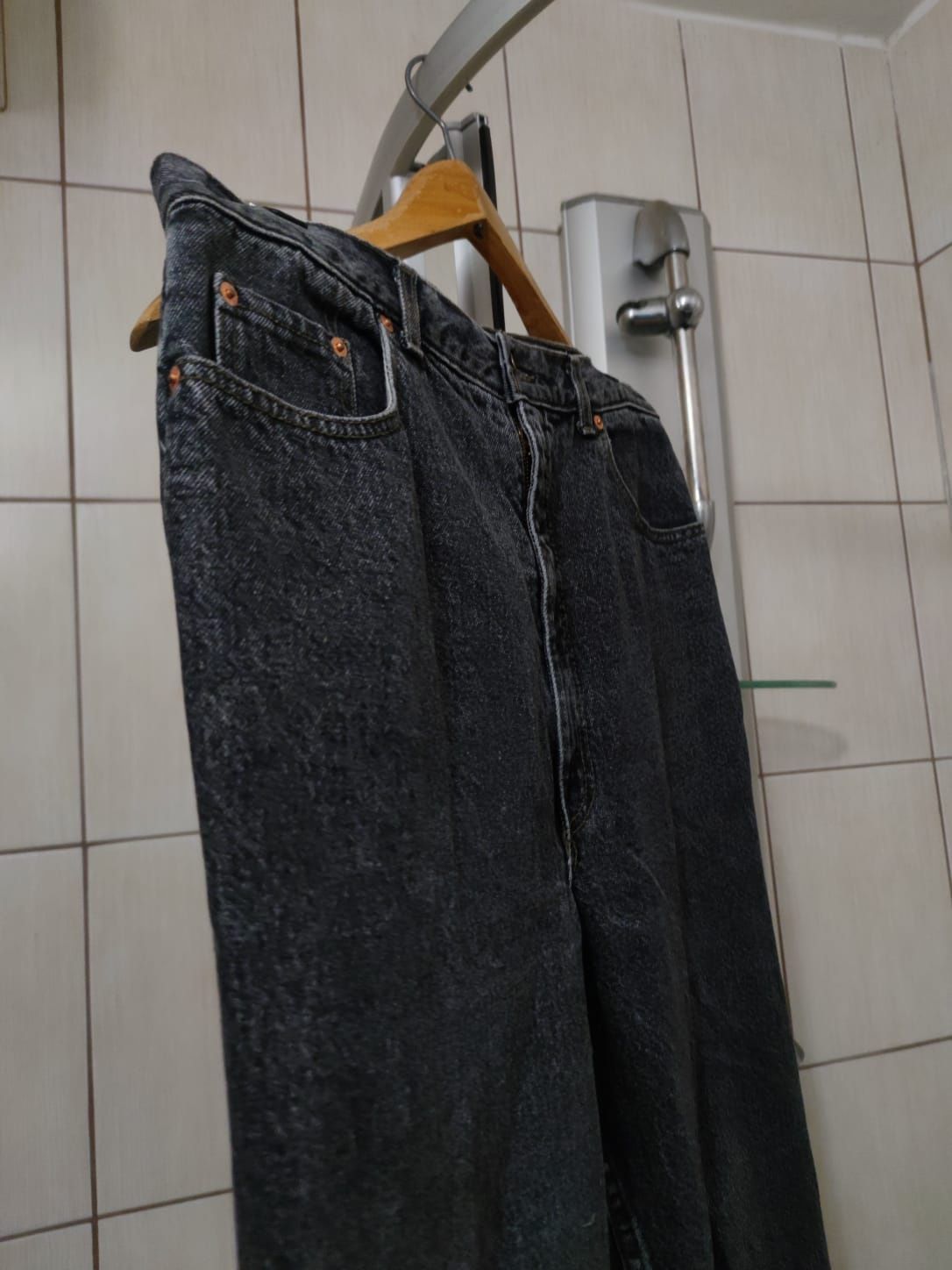 spodnie jeansowe XL dżins Levi's Strauss Orange label czarne w typie s