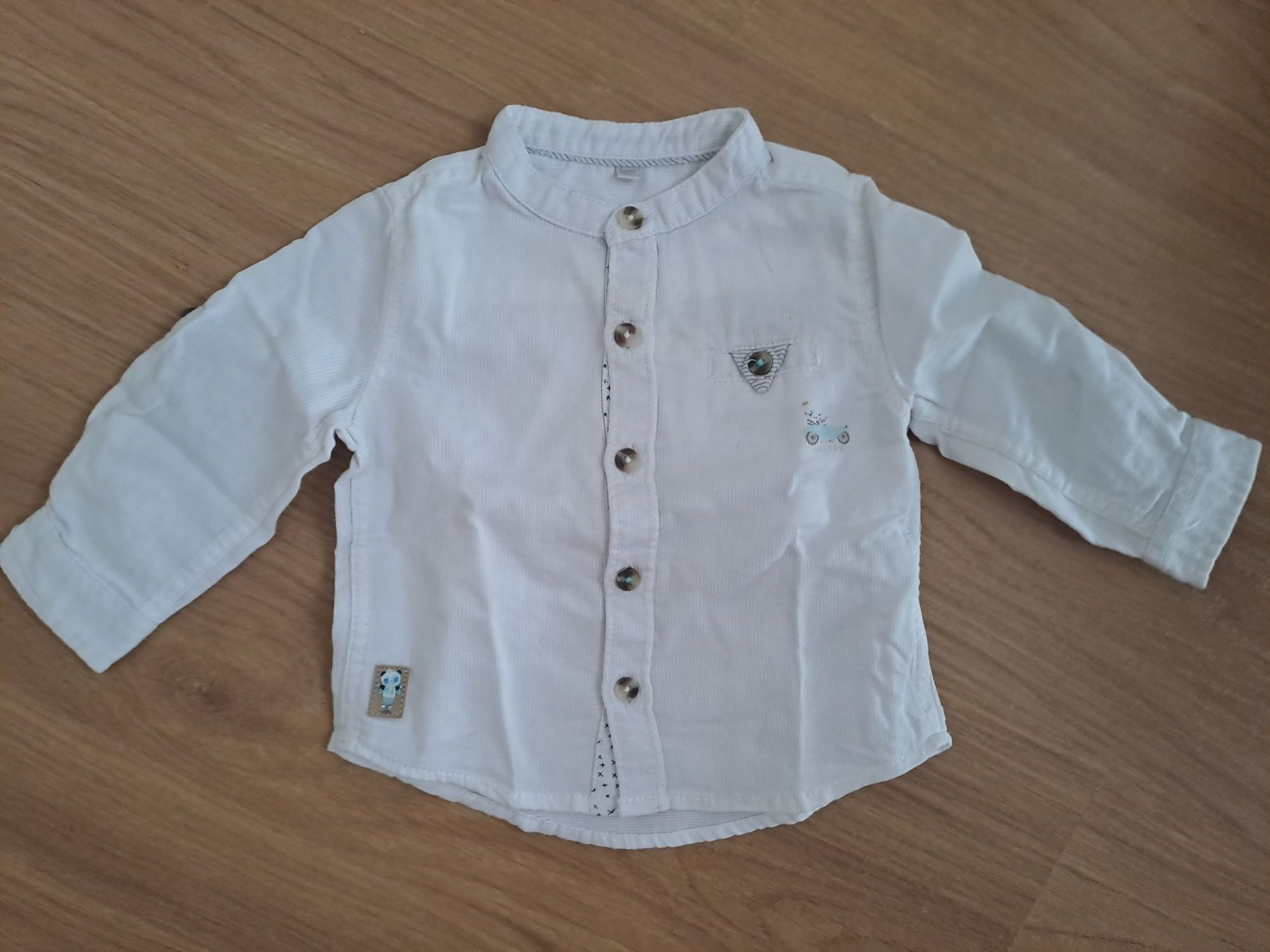 Camisa branca 3-6 meses