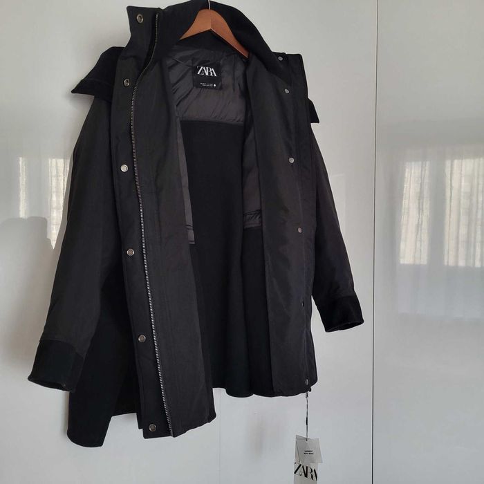 Стильна куртка парка Zara жіноча oversize демисезонна S-M та L-XL