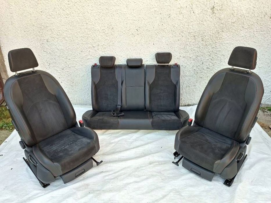 Seat Leon 5F FR Fotele Kanapa Komplet SKÓRA ALCANTARA BOCZKI DRZWI