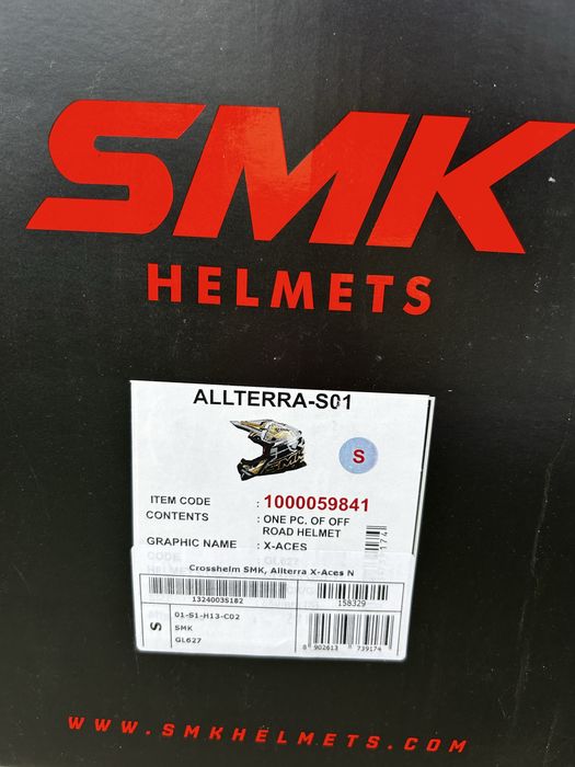 Kask motocyklowy cross HULAJNOGA quad SMK ALLTERRA rozmiar M 57cm