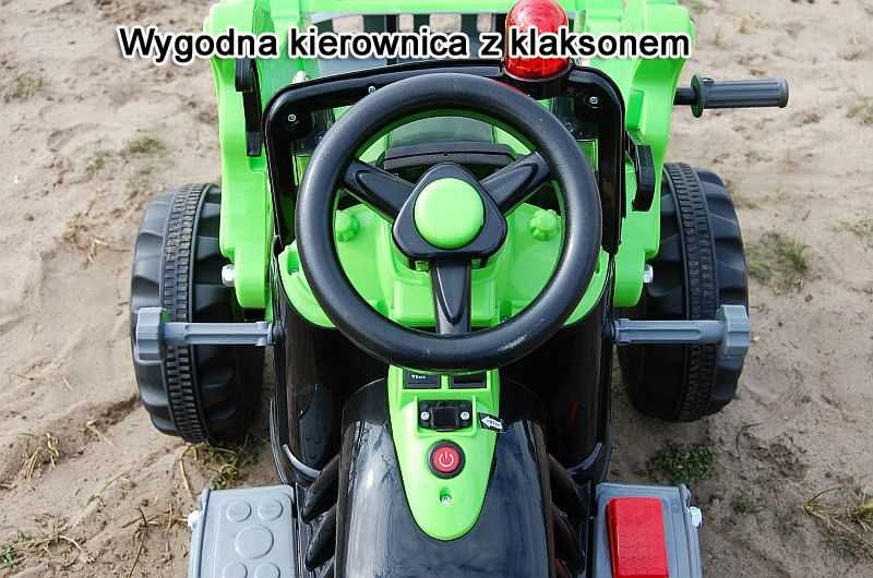 Autko na akumulator TRAKTOR Z ŁYŻKĄ KOPARKA WYWROTKA pojazd zabawka