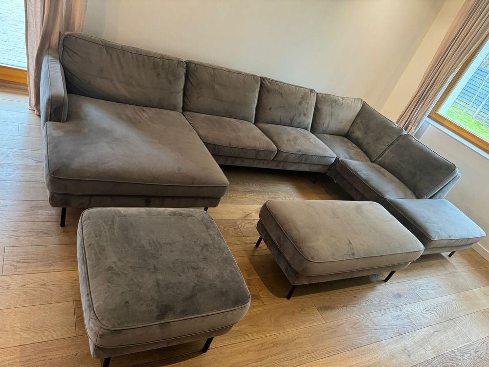 klasyczna sofa livingroom leveza szara