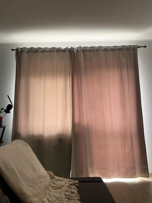Zaslony szare IKEA 140x228 cm