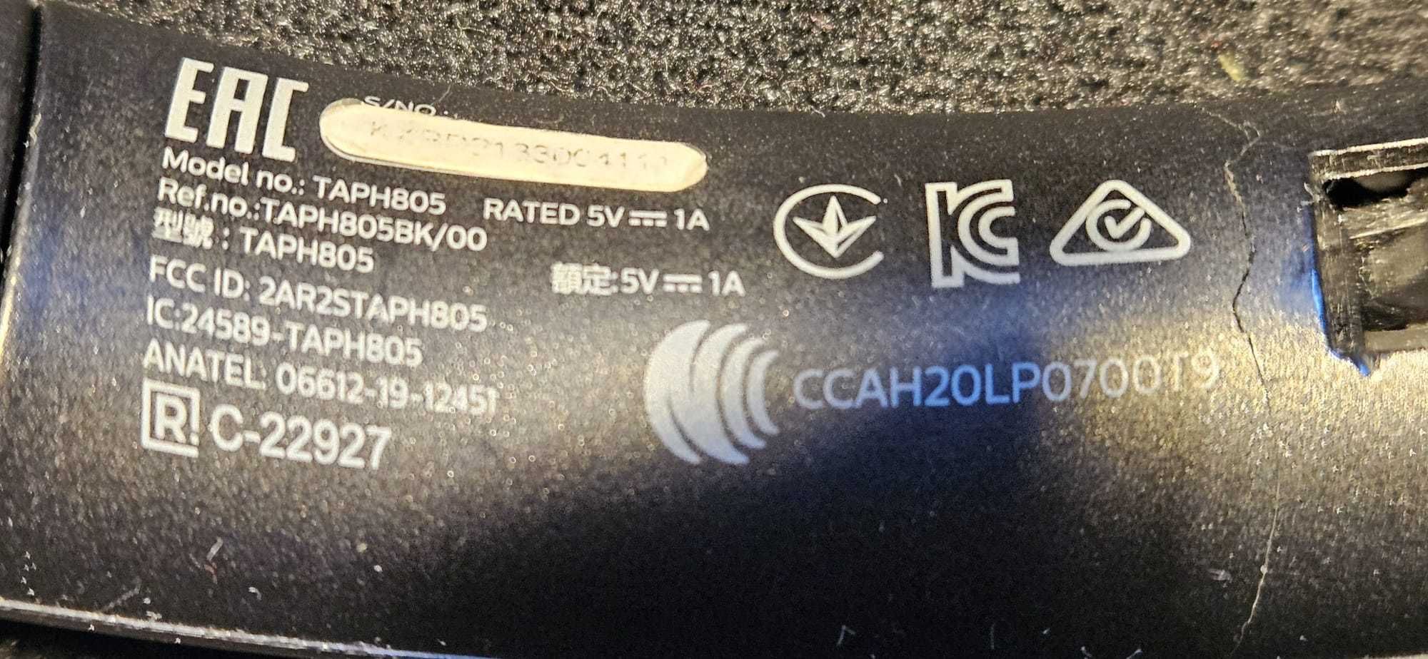 Słuchawki Philips TAPH805BK ANC Czarne - uszkodzone.