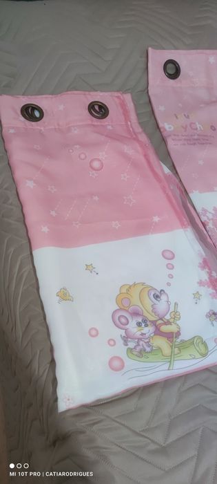 Cortinados criança e 2 fronhas