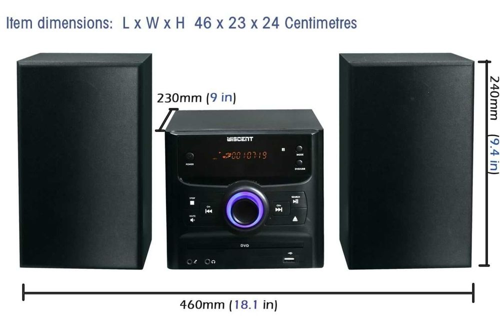 WISCENT WTB-779 radioodtwarzacz mini wieża