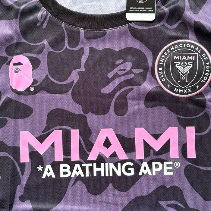 Футболка Bape Inter Miami(S, M, L) у чорному кольорі.