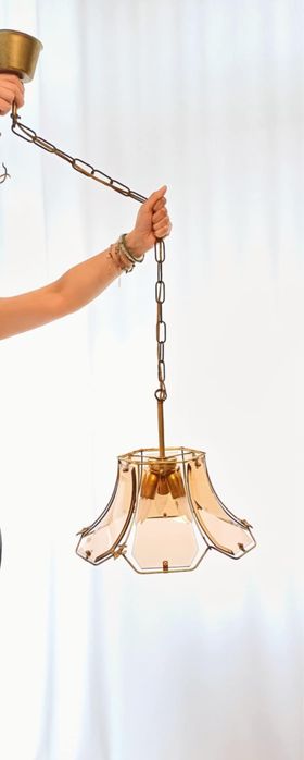 Lampa sufitowa miodowa