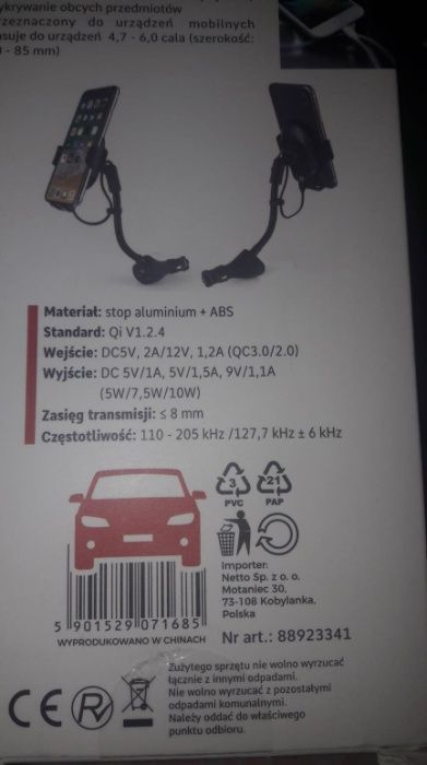Uchwyt Grawitacyjny i Ładowarka do Samochodu-Nowe