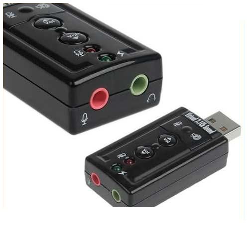 Placa de som Virtual 7.1 Sound 3D - adaptador USB (PS3 PS4 PS5)