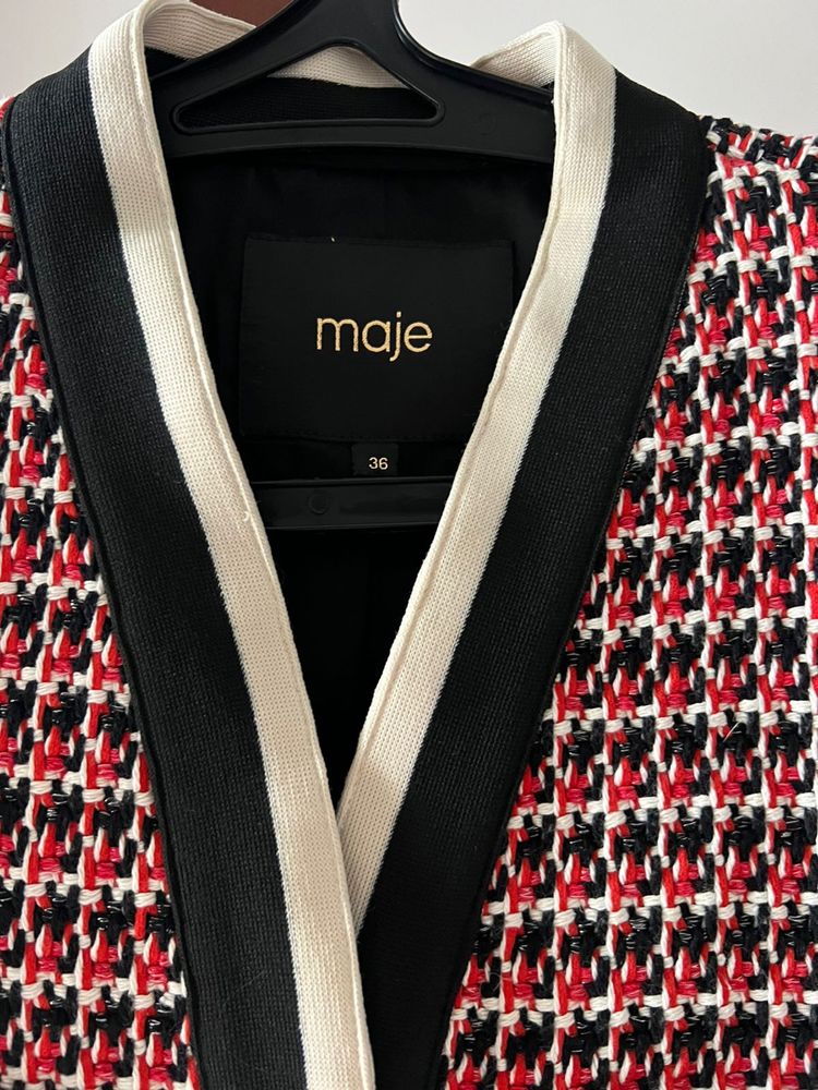 Костюм (жакет + комбінезон) твідовий MAJE 36р