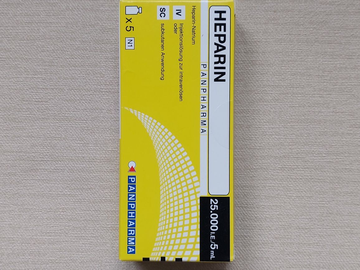 Heparin Panрharma 25.000 i.e/5 ml Гепарин панфарма Германия