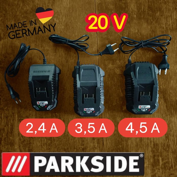 Зарядне Parkside 20V 2,4A 3,4A 4,5A PLG 20 C1