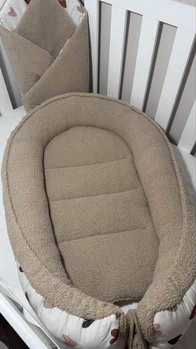 Kokon rozek boucle/ teddy/ bawełna premium