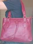 Hidesign skórzana torebka shopper czerwona skóra naturalna okazja