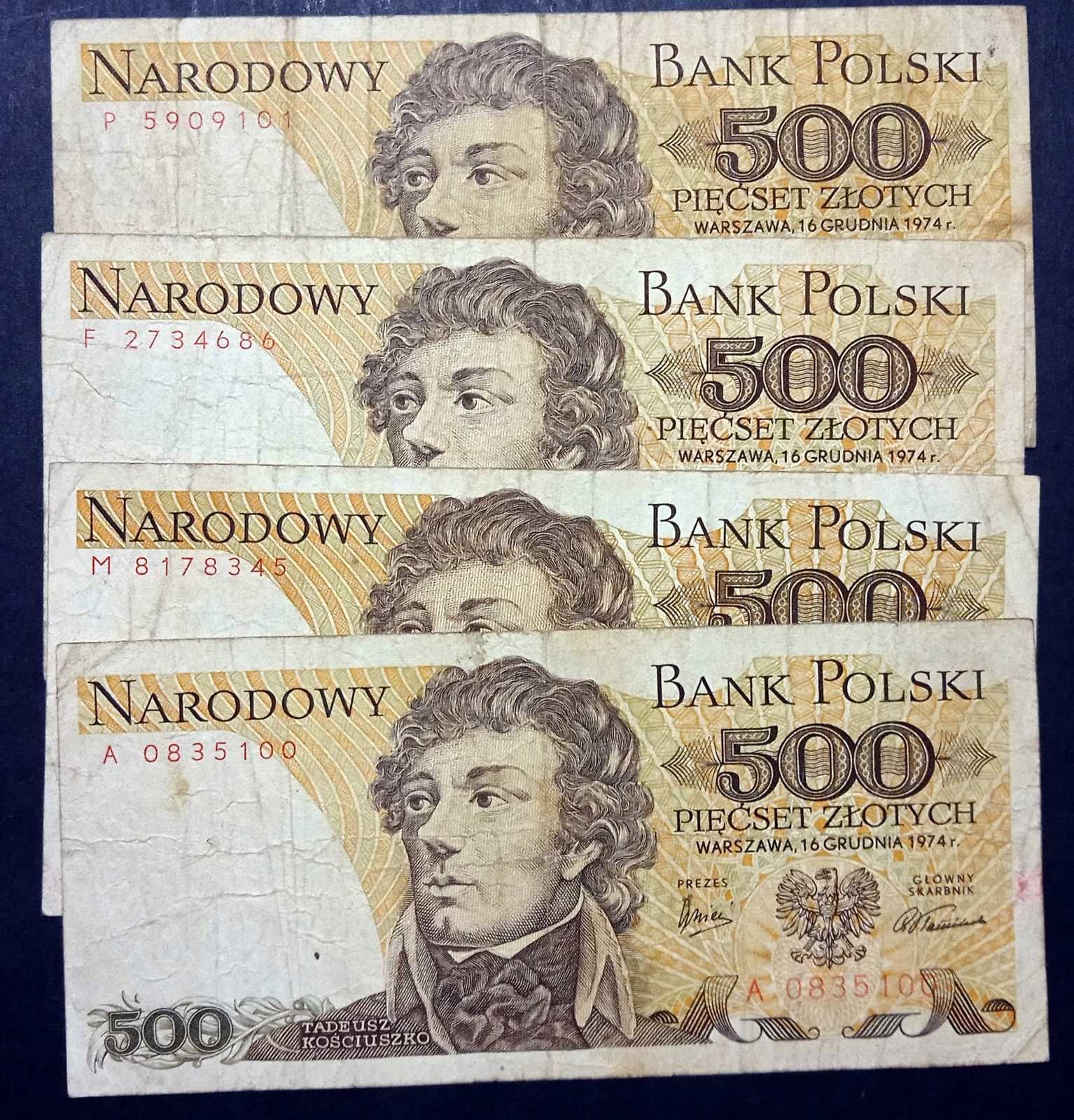 Banknoty PRL 500  1974